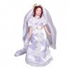 Melody Jane Maison de poupées Mariée avec voile Porcelaine 1:12 Lady Woman