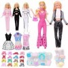 WanderGo Vêtements et accessoires compatibles avec Barbie, 42 pièces comprenant 2 costumes tendance, 1 costume de sport, 3 ju