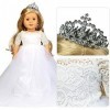 GIVBRO Vêtements de poupée, tenues de mariage, accessoires pour poupée de 45,7 cm, robe de mariée, accessoire de costume