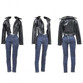 IMAGINE Lot de 15 articles - 5 ensembles de vêtements de poupée avec 10 paires daccessoires pour chaussures pour filles de 2