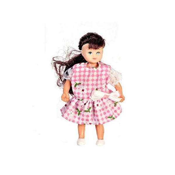 Aztec Maison de Poupées Brunette Little Sister Fille Miniature 1:12 Échelle Personnages