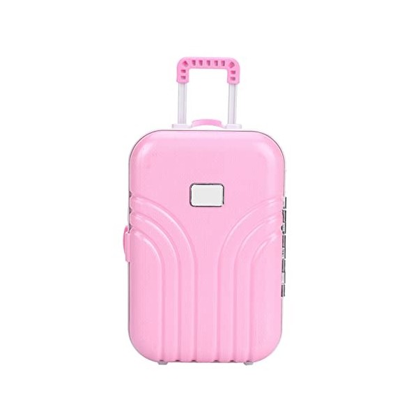 Valise de voyage pour poupées - Mini valise à roulettes avec ouverture et fermeture - Rose