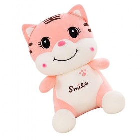 TOYANDONA 1Pc Rose Souriant Tigre Halloween Sac Stuffer Animal en Peluche Mascotte Lueur Animaux Chinois Nouvel an Décoration