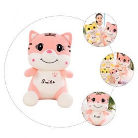 TOYANDONA 1Pc Rose Souriant Tigre Halloween Sac Stuffer Animal en Peluche Mascotte Lueur Animaux Chinois Nouvel an Décoration