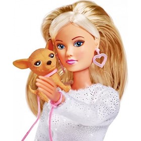 Simba - Steffi Love Promenade Chic - Poupée Mannequin 29cm - Chihuahua + Accessoires Inclus - 105733508