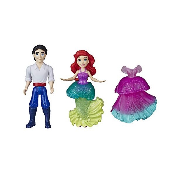 Disney Princesses - Mini Poupees Royal Clips Ariel et Le Prince Eric - 8 cm