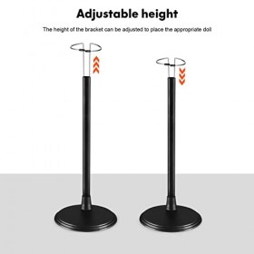 TOYANDONA 2 Pièces Hauteur Réglable Gabys Noir Dollhouae Affichage De Marionnettes De Poupée Support De Poupée Poupées Noires