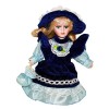 Harilla Poupées en Porcelaine de Style Vintage de 20 Cm pour Les Enfants, Bleu