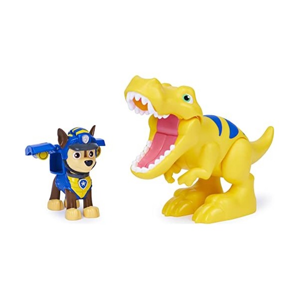 La Pat Patrouille - 6059509 - Jeu Jouet Enfant - Pack de 2 Figurines Dino Rescue - Modèle Chase - Figurines Paw Patrol