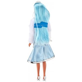 Simba Steffi Love Ice Glam Poupée de Princesse des Glaces Moderne avec Veste en Fourrure et Jupe Double Couche avec Flocons d