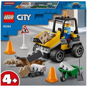 LEGO 60284 City Le Camion de Chantier, Jouet de Construction, Engin de Chantier, Chargeur Frontal, Brouette, Cadeau, Garçons 