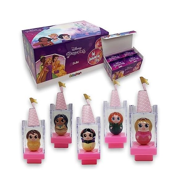 Sbabam, Funny Box Disney Princess Ballet, Princesses Disney Petites Ballerines, 4 pièces, Princesses Disney Poupées avec Chât