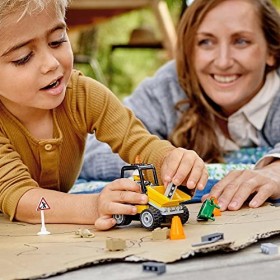 LEGO 60284 City Le Camion de Chantier, Jouet de Construction, Engin de Chantier, Chargeur Frontal, Brouette, Cadeau, Garçons 