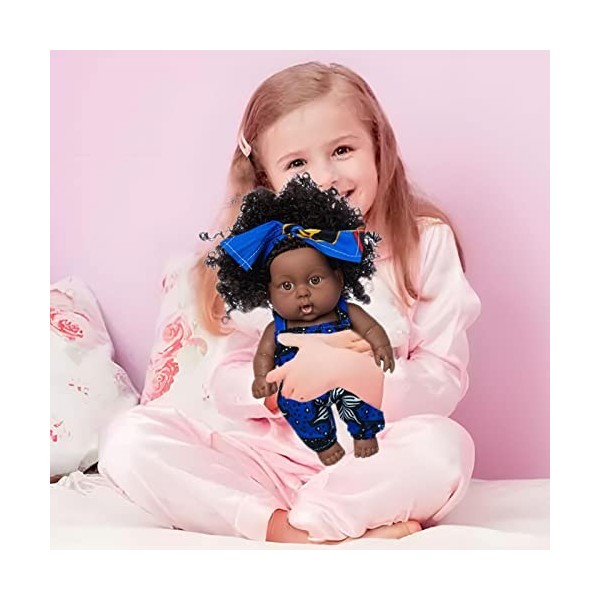 JYFanse Poupées Bébé Fille Noire | Poupées,Poupées Noires réalistes pour bébé Nouveau-né, poupées Afro-américaines Toddler po