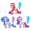 My Little Pony Best Movie Friends - F2612 - Pack 3pcs Mini poupées + Accessoire - 8cm - Izzy Moonbow + Sunny Starscout + Prin
