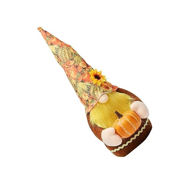 Toyvian 1 PC Fleur Citrouille Poupée GNOME Figurine Rudolph GNOME Poupée Suédoise Mha Peluche Bureau Topper Tournesols Décora