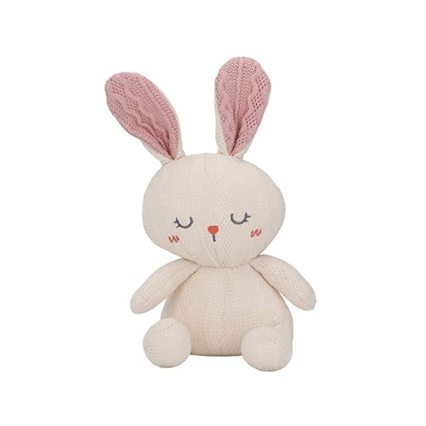 Sluffs Poupée De Lapin Tricotée à la Main, Jouet Doux en Tissu Tricoté Au Crochet, Poupée Décorative en Peluche De Lapin Mign