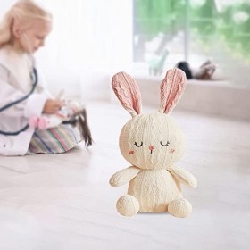 Sluffs Poupée De Lapin Tricotée à la Main, Jouet Doux en Tissu Tricoté Au Crochet, Poupée Décorative en Peluche De Lapin Mign