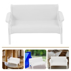 Zerodeko Chaise De Canapé De Maison De Poupée Chaise De Canapé De Maison De Poupée Miniature Chaise De Canapé en Bois Miniatu