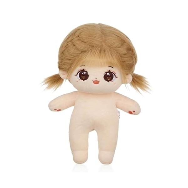 KieTeiiK Poupée en Peluche Lifelike-Reborns pour Enfants Poupée Nue 8 Pouces avec Cheveux Poupée Douce en Peluche Décoration 