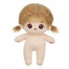 KieTeiiK Poupée en Peluche Lifelike-Reborns pour Enfants Poupée Nue 8 Pouces avec Cheveux Poupée Douce en Peluche Décoration 