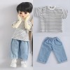 XiDonDon 30 cm/11,81 Pouces vêtements de poupée Pantalons de Mode T-Shirt Ensemble pour 1/6 BJD, SD Accessoires de poupées m