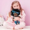 JYFanse Poupée bébé Noire | Poupée Jouet bébé,Poupées Noires réalistes pour bébé Nouveau-né, poupées Afro-américaines Toddler