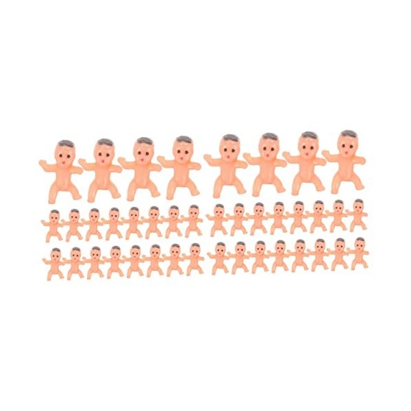 PRETYZOOM 60 Pièces Poupée Poupée Ange Jouet pour Bébés Jouet Bébé Enfants Bébés De Jeu De Glaçons Mini Figurines Bébé Bébés 