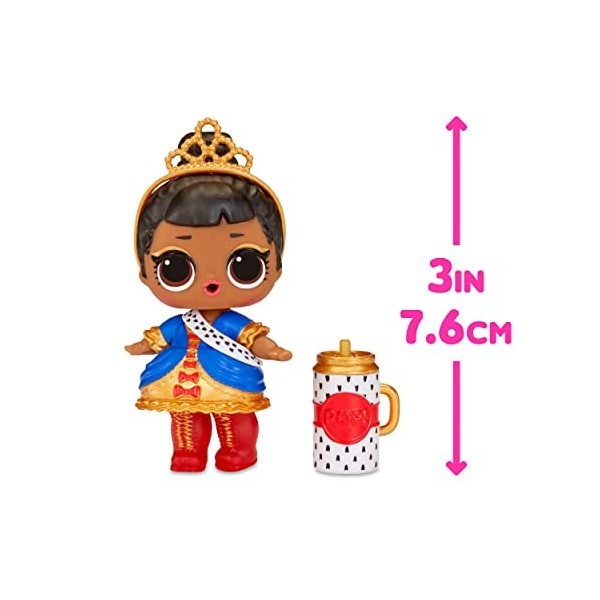 LOL Surprise OMG House of Surprises - Coiffeuse - Comprend 1 poupée Sa Majesté de 7,6 cm avec 8 Surprises - pour Les collecti