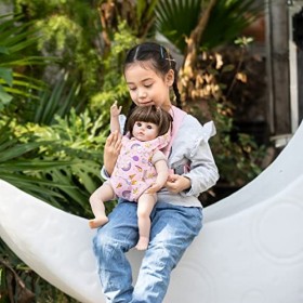 GAGAKU Porte-Poupée Accessoires de Poupée Porte-Jouet en Peluche pour Poupées - Rose - Petites étoiles
