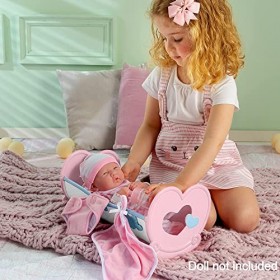 JC TOYS- Accessoires Lit pour poupée, 81450, Multicolore