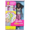 Barbie Métiers Surprise poupée brune avec débardeur, pantalon rose, et 8 élements pour composer 2 tenues, jouet pour enfant, 