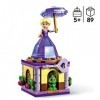 LEGO 43214 Disney Princesse Raiponce Tourbillonnante, Jouet de Construction avec Mini-Poupée Robe Diamant et Figurine Pascal 