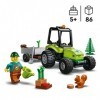 LEGO 60390 City Le Tracteur Forestier, Jouet avec Remorque, Construction De Véhicule Agricole, Figurines Animaux Et Minifigur