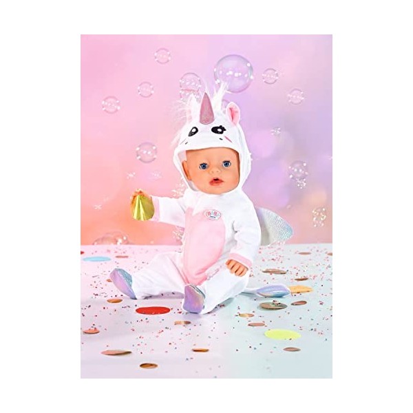 Zapf Creation Licorne poupées Baby Born de 43 cm – Le Set Comprend 1 grenouillère avec 1 Cintre – Convient aux Enfants âgés d