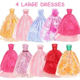 FCXQG 54 Pcs Vetement Poupee Accessoires Barby Habits Barby Vetement Poupee Accessoire Barby Vetement Poupee 13 Robes 3 Colli