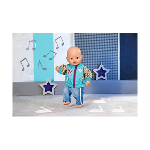 BABY born Tenue avec veste – Pour les poupées de 43 cm – Contient 1 haut, 1 pantalon & 1 cintre - Pour les petites mains – Dé