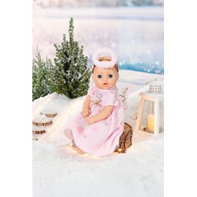 Baby Annabell Tenue de Noël 707241-Tenue Originale pour Les Poupées 43 cm des Tout-Petits-Comprend des Ailes & 1 Bandeau Doré