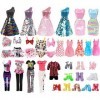 ZOCONE 17 Pièces Vêtements Barbie Accessoires Set 12 Barbie Robes+5 Paires Chaussures Barbie, Été Barbie Robes Barbie Maillot