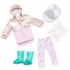 Glitter Girls Outfit 14-inch Dolls – Shimmering Jacket & Ball Cap – Rain Boots, Leggings & Top – Toys for Kids 3 Years+ – Pea