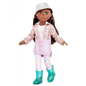Glitter Girls Outfit 14-inch Dolls – Shimmering Jacket & Ball Cap – Rain Boots, Leggings & Top – Toys for Kids 3 Years+ – Pea