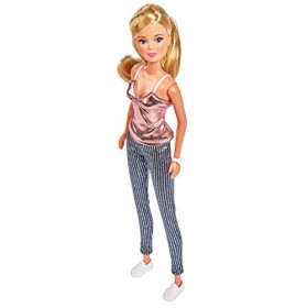 Simba 105733484 Simba Love Shimmer Poupée avec Haut et Pantalon Tendance avec Montre et Baskets