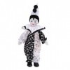 perfk Porcelaine Jester Dolls Funny Clown Series Birthday Gift , , 23cm