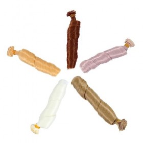 Toyvian 5 Pièces Perruque De Poupée Perruque Frisée De Poupée Remplacement De Perruques De Poupée Fabrication De Poupées Chev