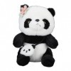 Peluche Panda, 25cm/9.8in Oreiller en Peluche Panda Mignon, Doux, Confortable, Lavable, Simulation Ours Panda, Jouets en Pelu