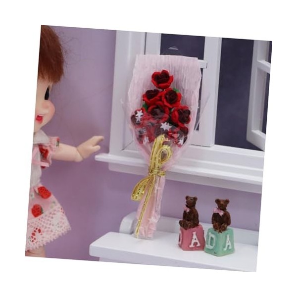 HOOTNEE 1 Pc Bouquet De Poupée Mini Fleurs De Simulation De Maison De Poupée Accessoire Miniature Décorations pour Les Salas 