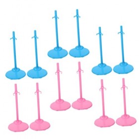 Toyvian 24 Pièces Clip Debout De Poupée Support De Stand pour Poupées Figurine Porte-Robe De Poupée Ombre De La Tempête Suppo