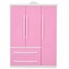 Armoire de Meubles de Placard de Poupée, Accessoires de Poupées de Placard de Maison de Poupée pour Poupées Filles Jouets Cad