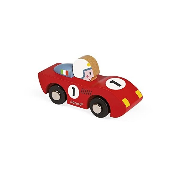 Janod J08545 Story Racing Wooden Car, Speed