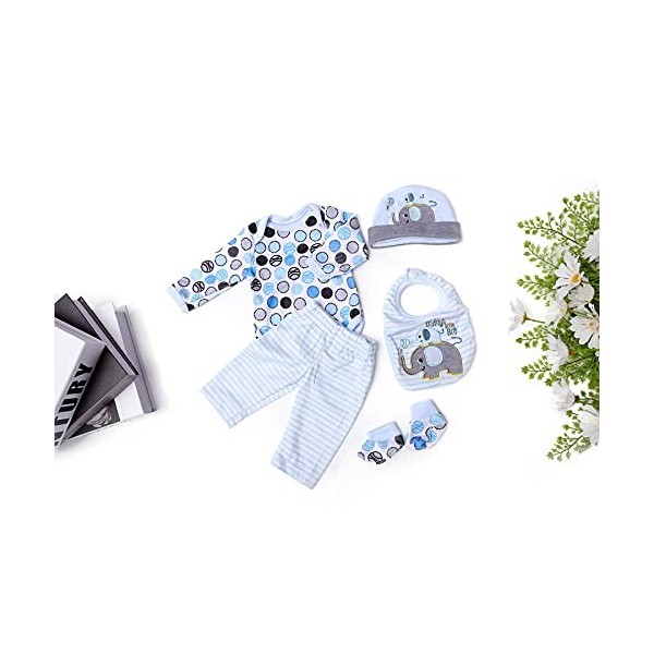 ZIYIUI Vêtements de Poupée pour New Born Baby Poupée, Tenue de poupée en Coton pour Poupée 45-55 cm